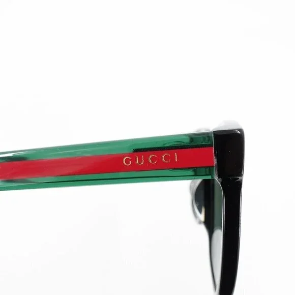 Gucci GG0057 Square Sunglasses Black Green OS display picture 2